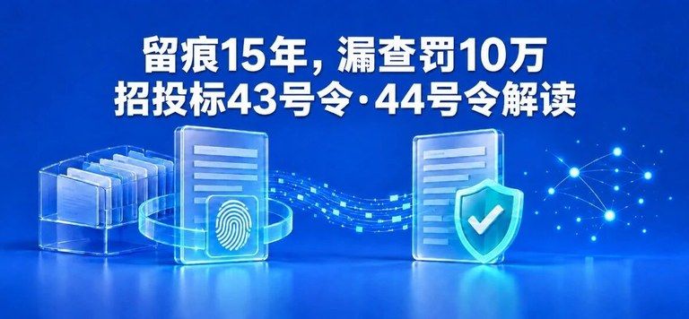 留痕15年、漏查罚10万:43号令和44号令里的招投标新规